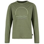 Stoic - Kid's Merino155 LaholmSt. Print L/S - Merinoshirt Gr 128 oliv
