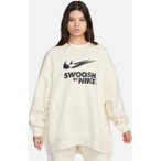 NIKE Damen Shirt W NSW FLC OS CREW GLS, Größe L in Weiß