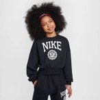 NIKE Kinder Sweatshirt Nike Sportswear Club Girls' French, Größe XL in Schwarz