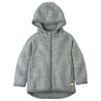 disana - Kid's Walk-Jacke Zipp - Wolljacke Gr 74/80 grau