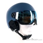 Uvex Wanted Visor Skihelm mit Visier-Blau-58-61