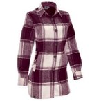 MAUL Damen Bluse Sanremo lange Flanell Bluse, Größe 48 in Lila