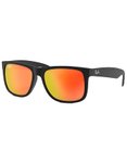 Rayban - Lifestyle-Sonnenbrillen - Justin Classic Matte Rubber Black Red Mirror 