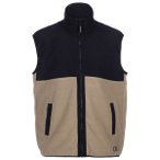 Brunotti - Dipon - Fleeceweste Gr XXL beige/schwarz