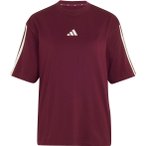 adidas Essentials 3-Stripes Damen T-Shirt ( Dunkelrot S Größe,)