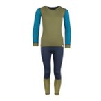 Trollkids - Kid's Merino Baselayer Set II - Merinounterwäsche Gr 98 oliv