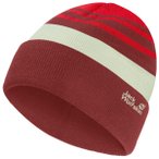 Jack Wolfskin - Kid's Stripy Knit Beanie - Mütze Gr 51-53 cm rot