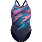 Speedo Digital Printed Medalist Damen Badeanzug ( Dunkelblau 44 Größe,)