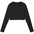 PUMA Damen Shirt W PWRSHAPE CROPPED LS, Größe L in Schwarz