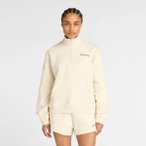 NEW BALANCE Damen Shirt Reimagined Fleece Half Zip, Größe XS in Weiß