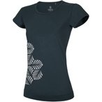 Ocùn Ocun Women's Classic T T-Shirt, S, anthracite obsidian leafs