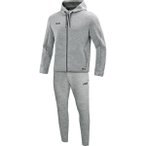 JAKO Damen Sportanzug Jogginganzug Premium Basics mit Kapuze, Größe 42 in Grau