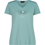 CMP Print  Damen  T-Shirts tuerkis Größe XXL Trekking  Elastisch