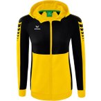 ERIMA Damen Six Wings Trainingsjacke mit Kapuze, Größe 34 in Schwarz
