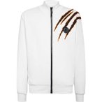 PLEIN SPORT Sweatjacke SCRATCH, Größe M in Weiß