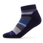 Stoic - Kid's Merino Trekking Quarter Socks Striped - Wandersocken 27-30 blau