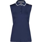 CMP Damen Polo WOMAN POLO SLEEVELESS, Größe 42 in Blau