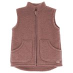 maximo - Kid's Jersey Fleece Weste - Freizeitweste Gr 98/104 braun