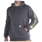 Carhartt - Sleeve Logo Hooded Sweatshirt - Hoodie Gr S grau/blau