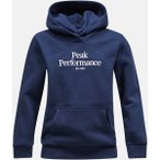 PEAK PERFORMANCE Kinder Sweatshirt Jr Original Hood-BLUE SHADOW-OFFWHITE, Größ