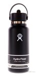 Hydro Flask 32oz Wide Mouth Flex Straw Cap 946ml Thermosflasche-Schwarz-One Size