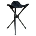 Basic Nature - Travelchair Dreibeinhocker - Campingstuhl Gr Stahl grau