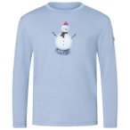 super.natural - Kid's Snowman L/S - Merinolongsleeve Gr 128 blau