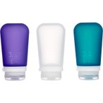 humangear GoToob+ 3er Pack - 3 x 100 ml Tube transparent-violett-türkis