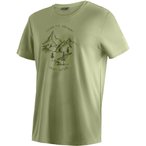 Maier Sports Dieter Print  Herren  T-Shirts oliv Größe S Trekking  Elastisch