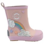 Mikk-Line - Kid's Wellies Rainbow Patch Barefoot - Gummistiefel 19 rosa