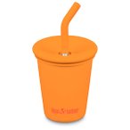 Klean Kanteen - Kid's Kanteenkid Steel Cup with Straw - Becher Gr 296 ml orange