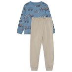 Minymo - Kid's Pyjamas L/S Set AOP 134262 - Alltagsunterwäsche Gr 104 grau