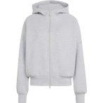adidas Soft Lux Damen Hoodie ( Hellgrau XL)