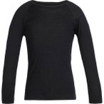 ICEBREAKER Merino Kinder Longsleeve 200 Oasis, Größe 128 in Schwarz