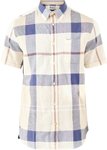 Barbour - Hemd aus Baumwolle und Leinen - Douglas S/S Tailored Shirt Oban Mist T
