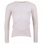 Engel - Unterhemd L/S - Merinounterwäsche Gr 46/48 weiß/grau