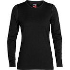 ICEBREAKER Merino Damen Longleeve 260 Tech LS Crewe, Größe L in Schwarz