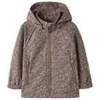 Name it - Kid's Alfa08 Softshell Jacket AOP - Softshelljacke Gr 86 braun