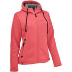 MAUL Damen Chieming Strickfeecejacke+Kapuze, Größe 44 in Rot