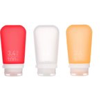 humangear GoToob+ 3er Pack - 3 x 100 ml Tube transparent-rot-orange