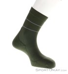 CEP Reflective Mid Cut Compression Damen Socken-Oliv-Dunkelgrün-2
