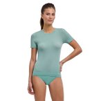 Falke Damen Unterhemden ku.Arm Da UL C Shortsleeved Shirt Regular, Größe L in 