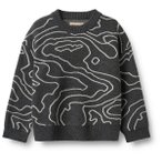 WHEAT - Kid's Jacquard Pullover Elias - Merinopullover Gr 104 grau