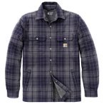 Carhartt - Flannel Sherpa-Lined Shirt Jacket - Freizeitjacke Gr M blau/grau