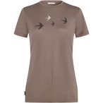 Icebreaker 150 Tech Lite Bird Transit  Damen  T-Shirts braun Größe S Trekking 