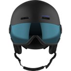 SALOMON Kinder Helm HELMET ORKA VISOR Blk/Un FLS BLUE, Größe 49/53 in Schwarz