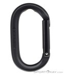 Black Diamond Oval Keylock Schnappkarabiner-Schwarz-One Size