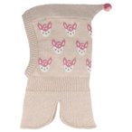 maximo - Girl's Schlupfmütze m. Pompon Reh - Sturmhaube Gr 49-51 cm beige