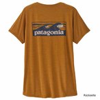 Patagonia Women's Cap Cool Daily Shirt Boardshort Logo T-Shirt, L, cinnamon brow