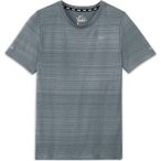 NIKE Kinder Shirt B NK DF SS MILER TOP, Größe S in Silber